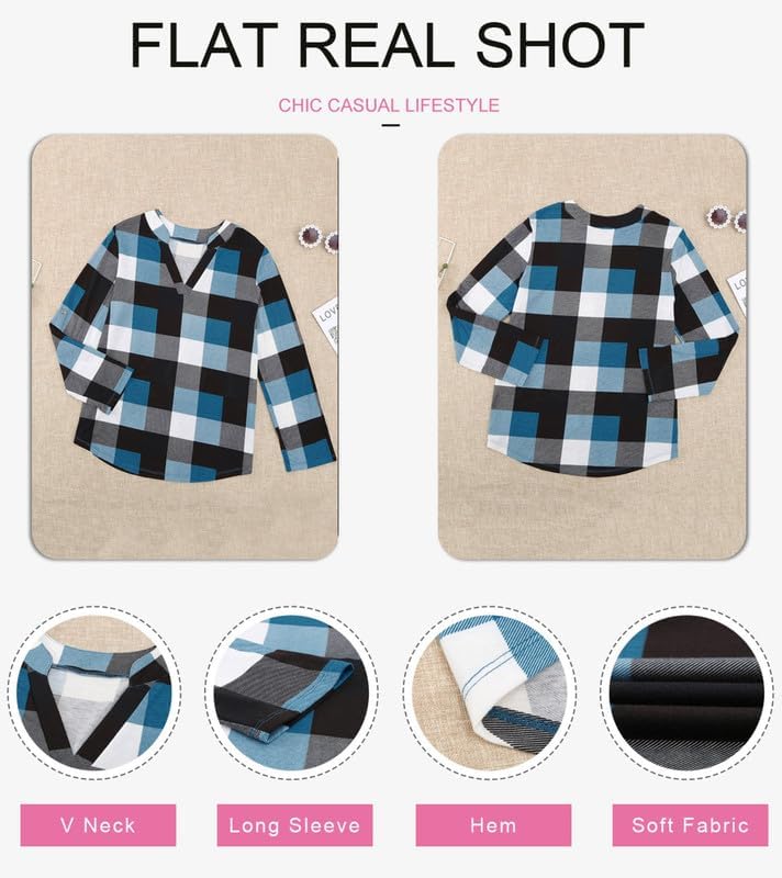 Stylish Casual Checked Ladies' Blouse - Lara-Black-S-The Livary