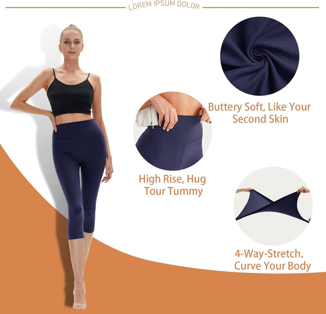 LuxeFit High-Waisted Leggings - Selene-Black-S-The Livary