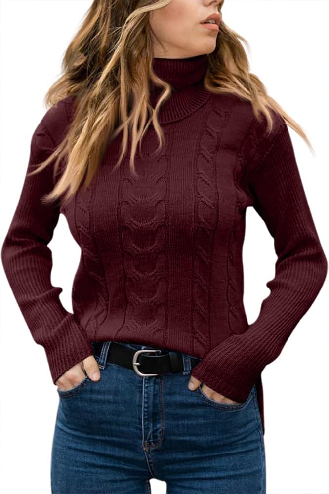 Stylish Knitted Women's Turtleneck - Denise-Apricot-S-The Livary