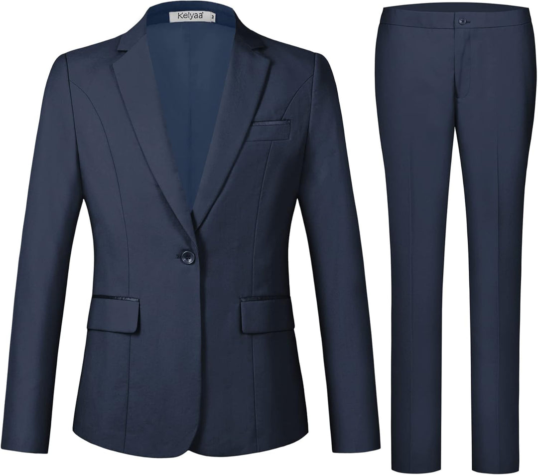 Blazer and Trousers Set - Verona-Marine blue-XS-The Livary