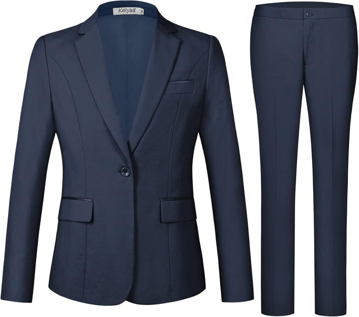 Blazer and Trousers Set - Verona-Marine blue-XS-The Livary