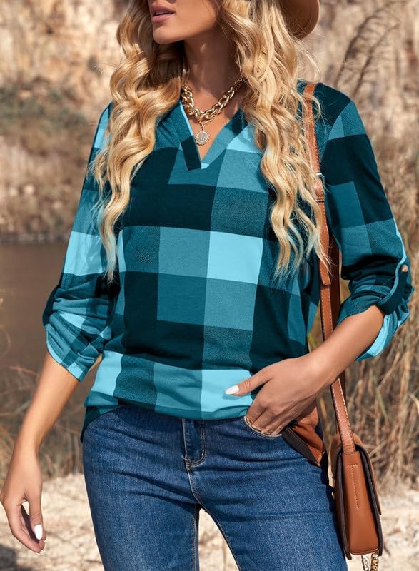 Stylish Casual Checked Ladies' Blouse - Lara-Black-S-The Livary