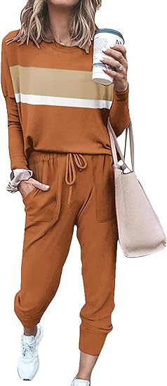 Comfortable Lounge Set - Emma-Brown Striped-S-The Livary