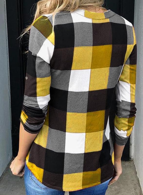 Stylish Casual Checked Ladies' Blouse - Lara-Black-S-The Livary