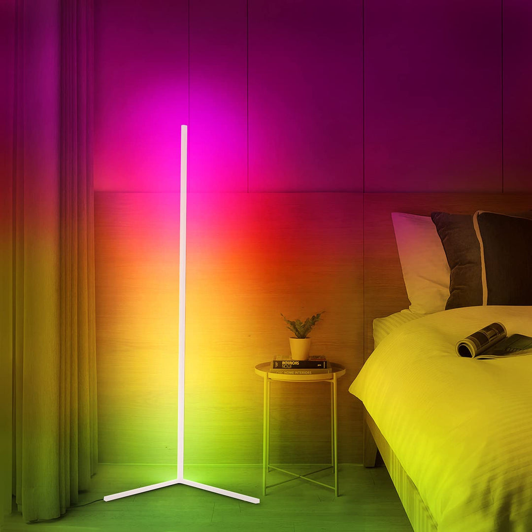 LED Design Corner Lamp with Remote Control – Viorra-White-RGB-The Livary
