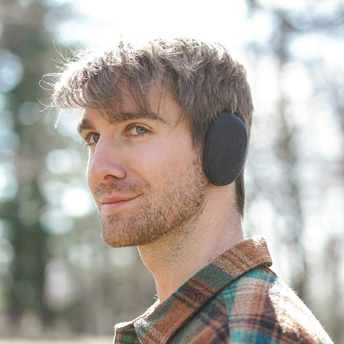 Bandless Fleece Ear Warmers for Men & Women - FleeceBuds-Grey-The Livary