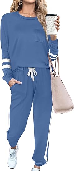 Luxury 2-Piece Jogging Outfit - Lisa-Light blue-S-The Livary