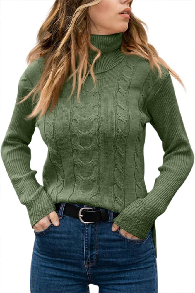 Stylish Knitted Women's Turtleneck - Denise-Apricot-S-The Livary