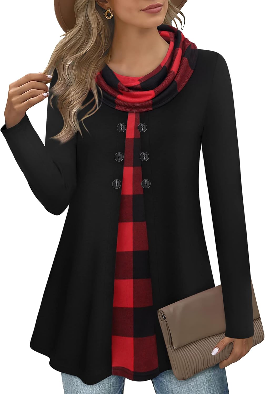 Stylish Colour Block Pullover Sweatshirt for Ladies - Bella-Black-S-The Livary