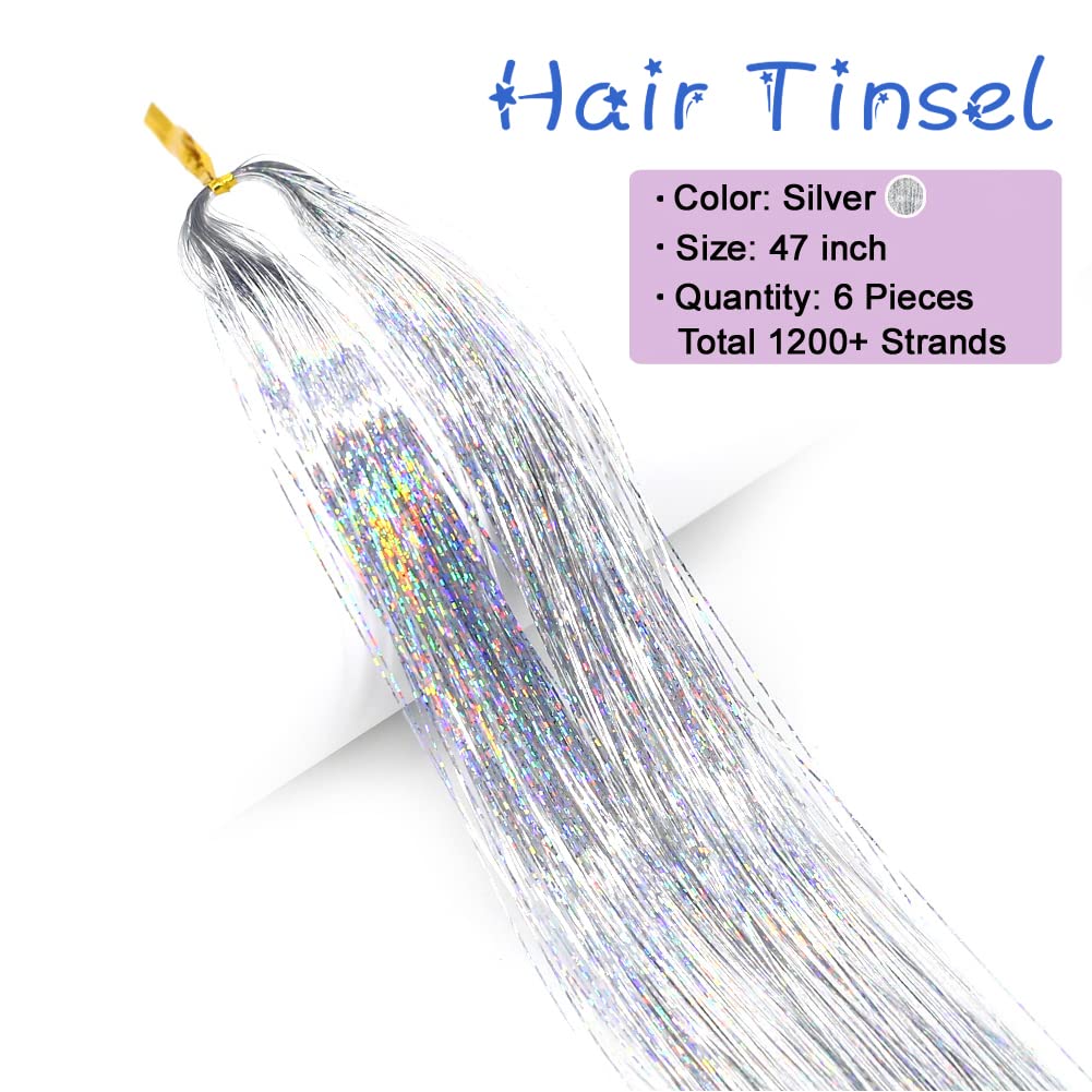 Sparkling Hair Tinsel Kit – Strands of Glitter!-Gold-The Livary