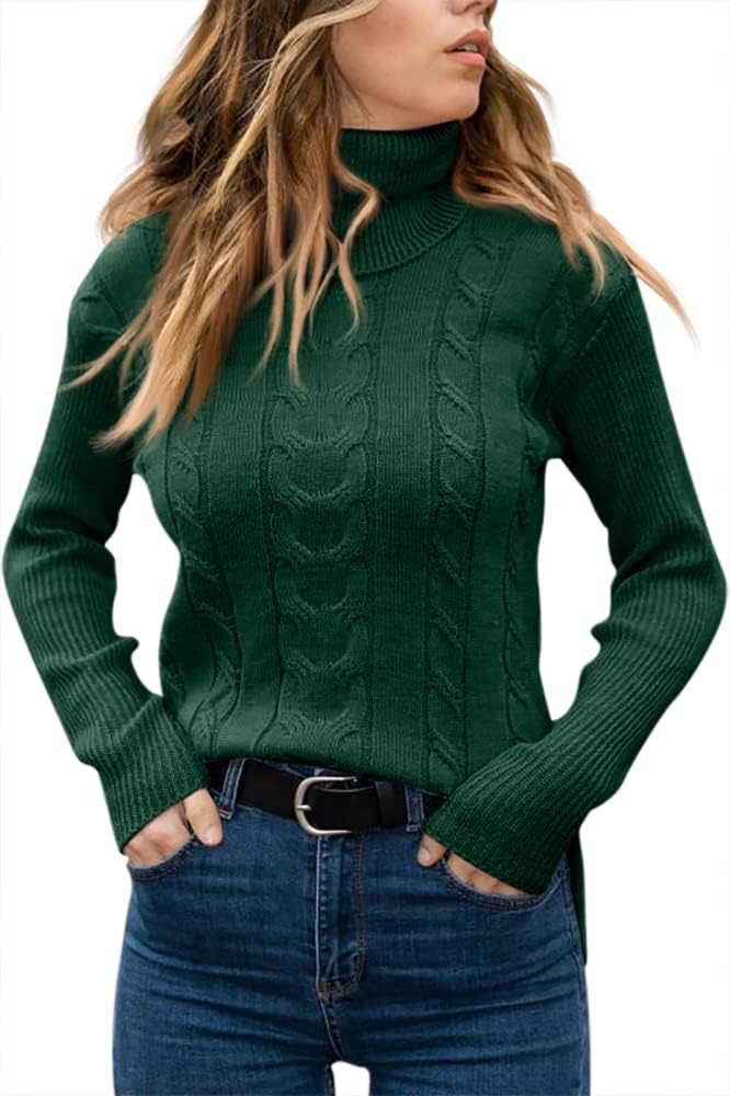 Stylish Knitted Women's Turtleneck - Denise-Apricot-S-The Livary