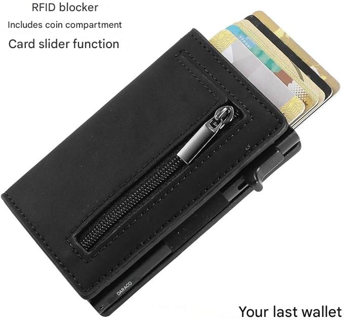 RFID-Protected Slim Wallet – CoreSlide-Black-The Livary