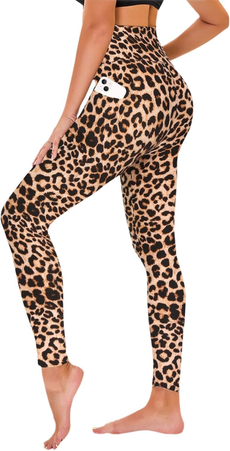 LuxeFit High-Waisted Leggings - Selene-Leopard-S-The Livary