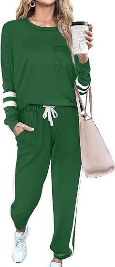 Luxury 2-Piece Jogging Outfit - Lisa-Dark green-S-The Livary