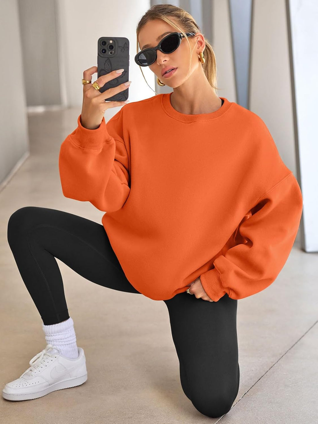 Comfortable Oversized Women's Sweater - Ella-Apricot-S-The Livary