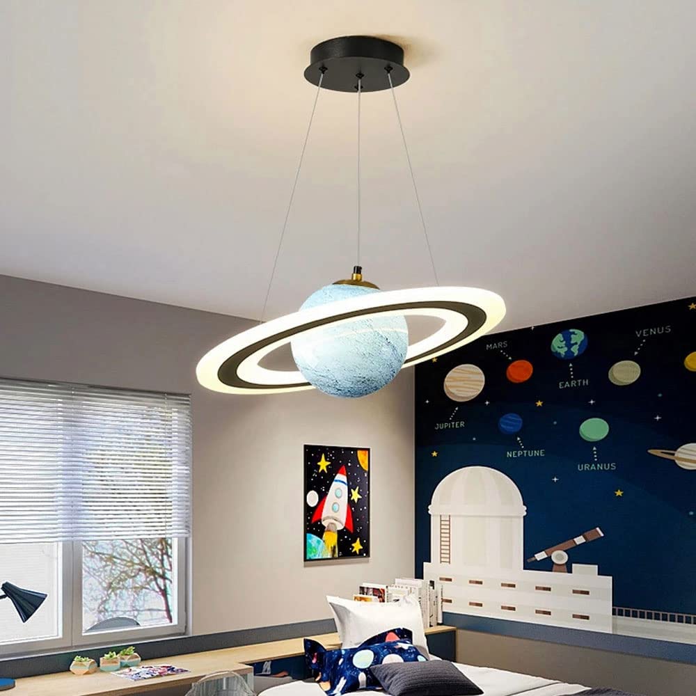 AA OUT OF STOCK Kids' Room LED Pendant Light - CosmoGlow-Blue Earth-A (Not an astronaut)-3 Colour Temperatures-The Livary