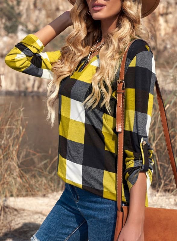 Stylish Casual Checked Ladies' Blouse - Lara-Black-S-The Livary