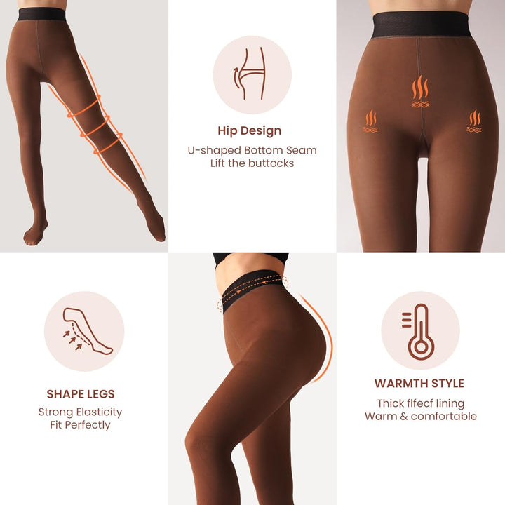 Fleece-lined Tights - Nova-Black-XS-The Livary