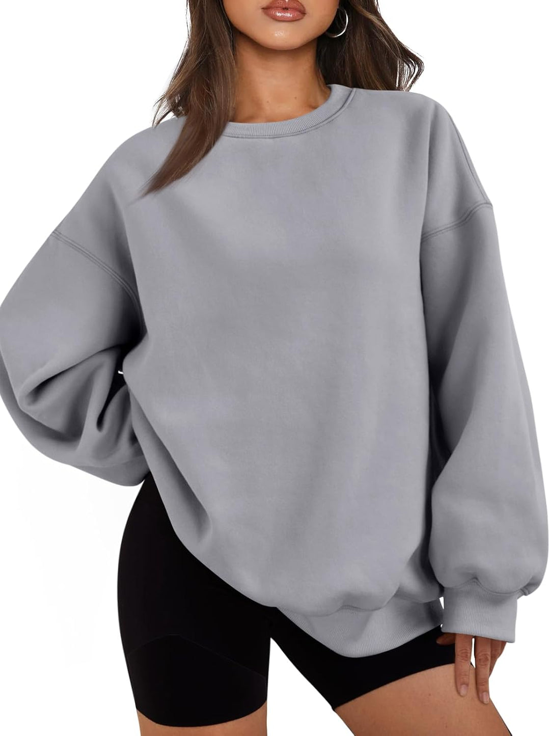 Comfortable Oversized Women's Sweater - Ella-Light grey-S-The Livary