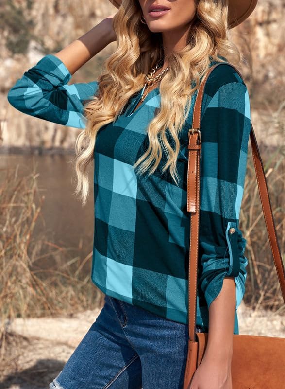 Stylish Casual Checked Ladies' Blouse - Lara-Black-S-The Livary