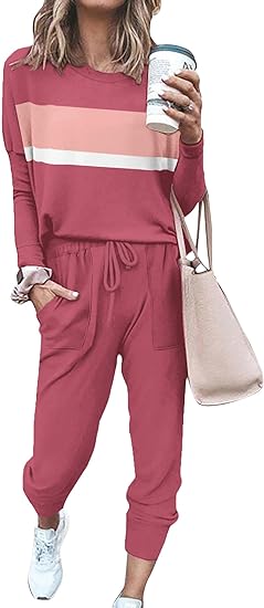 Comfortable Lounge Set - Emma-Pink Striped-S-The Livary