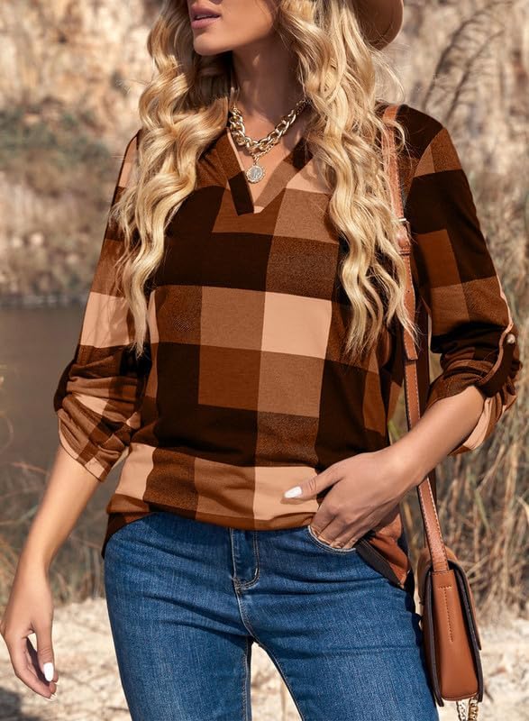 Stylish Casual Checked Ladies' Blouse - Lara-Black-S-The Livary