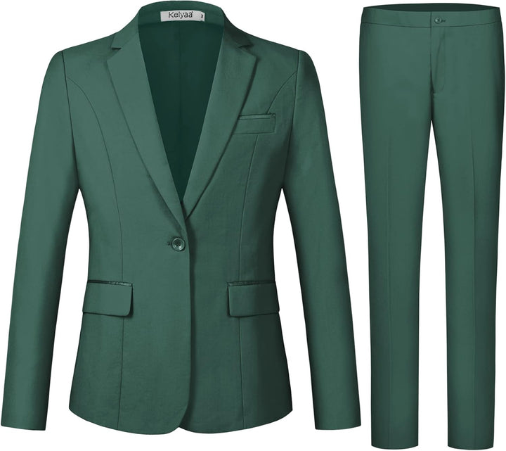 Blazer and Trousers Set - Verona-Dark green-XS-The Livary