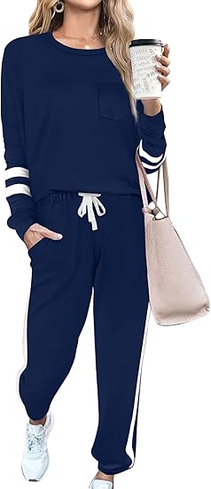 Luxury 2-Piece Jogging Outfit - Lisa-Dark blue-S-The Livary