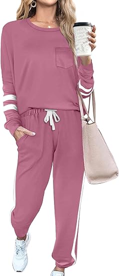 Luxury 2-Piece Jogging Outfit - Lisa-Pink-S-The Livary