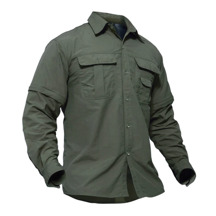 Zip-off Outdoor Shirt - Arvo-Olive green-S-The Livary