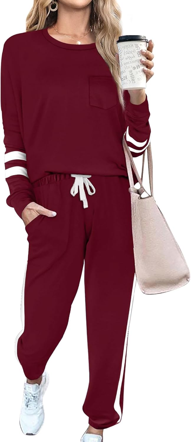 Luxury 2-Piece Jogging Outfit - Lisa-Bordeaux red-S-The Livary