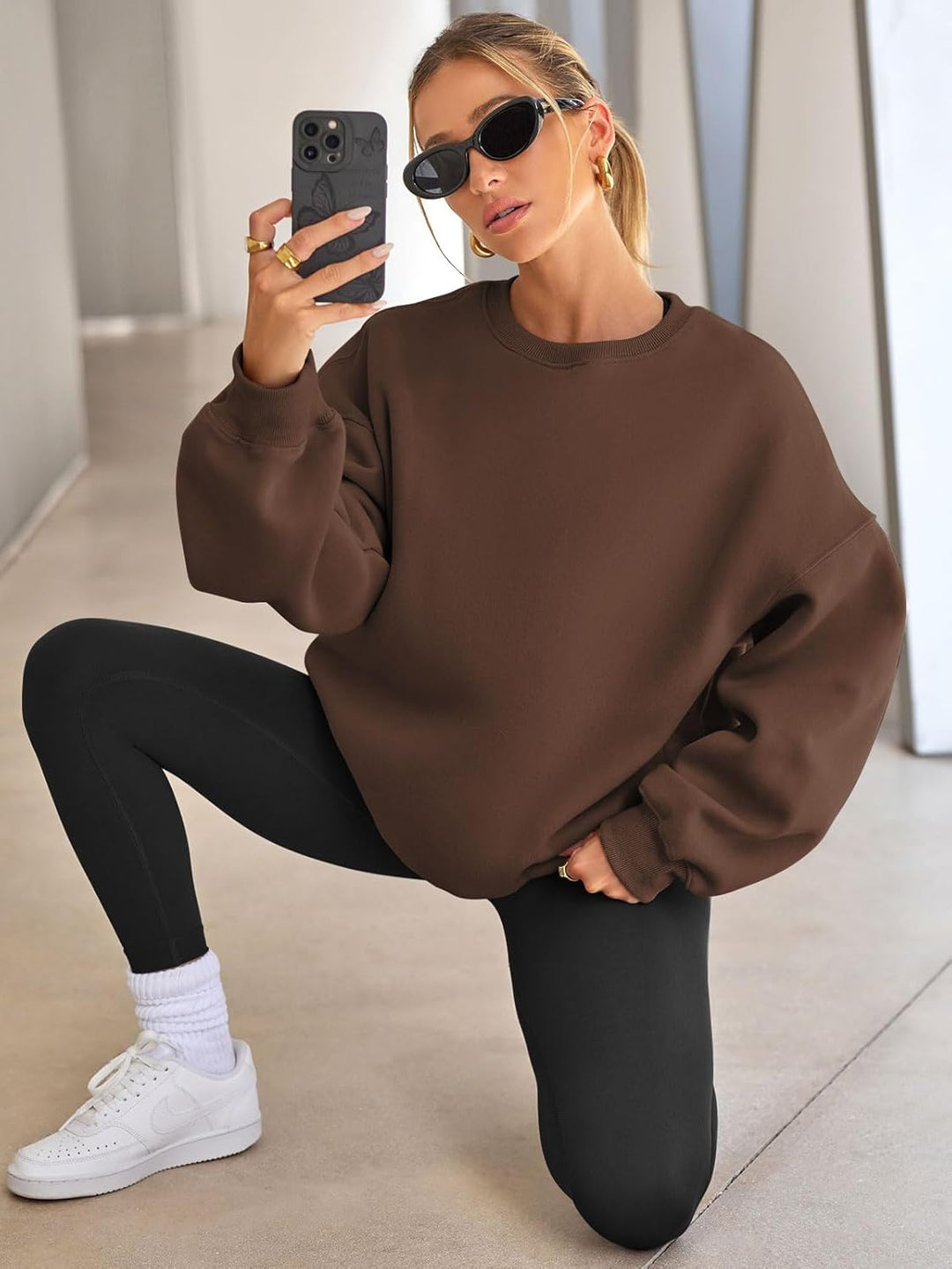 Comfortable Oversized Women's Sweater - Ella-Apricot-S-The Livary