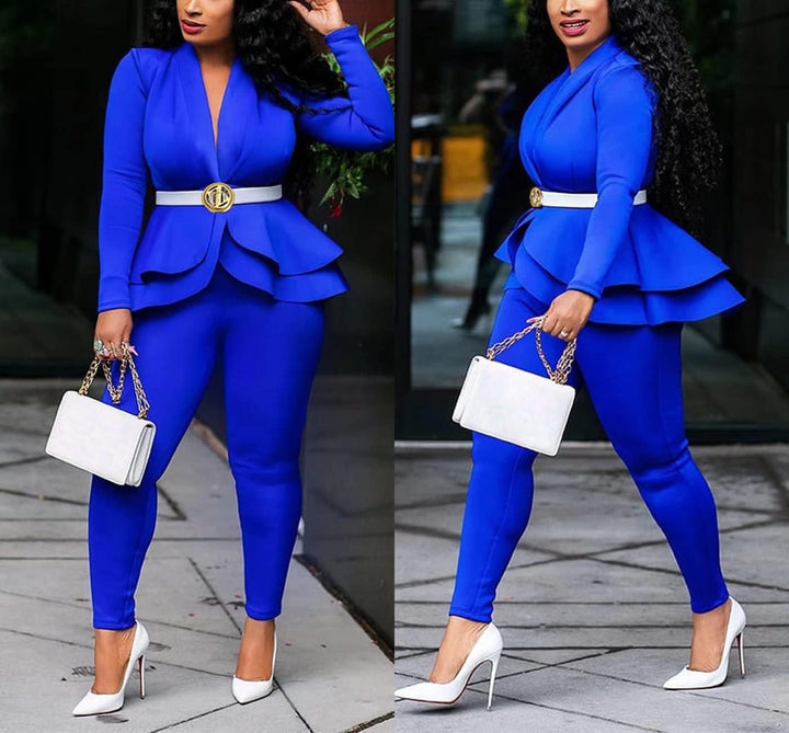 Blazer and Trousers Set - Faylinn-Blue-S-The Livary