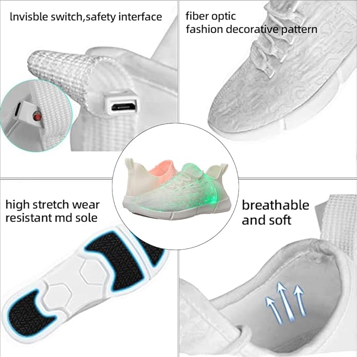 Flashing LED Fiber Optic Sneakers - Orion-2.5-The Livary