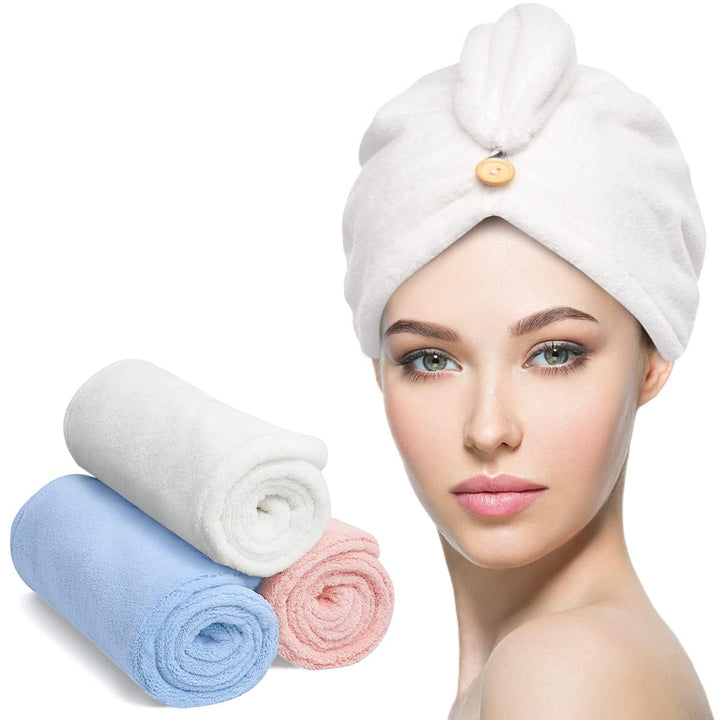 Microfiber Hair Towel Wrap – 3 Pack-Set 3-The Livary