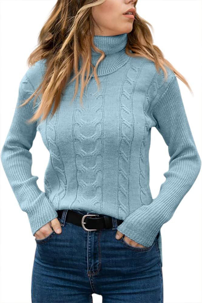 Stylish Knitted Women's Turtleneck - Denise-Apricot-S-The Livary