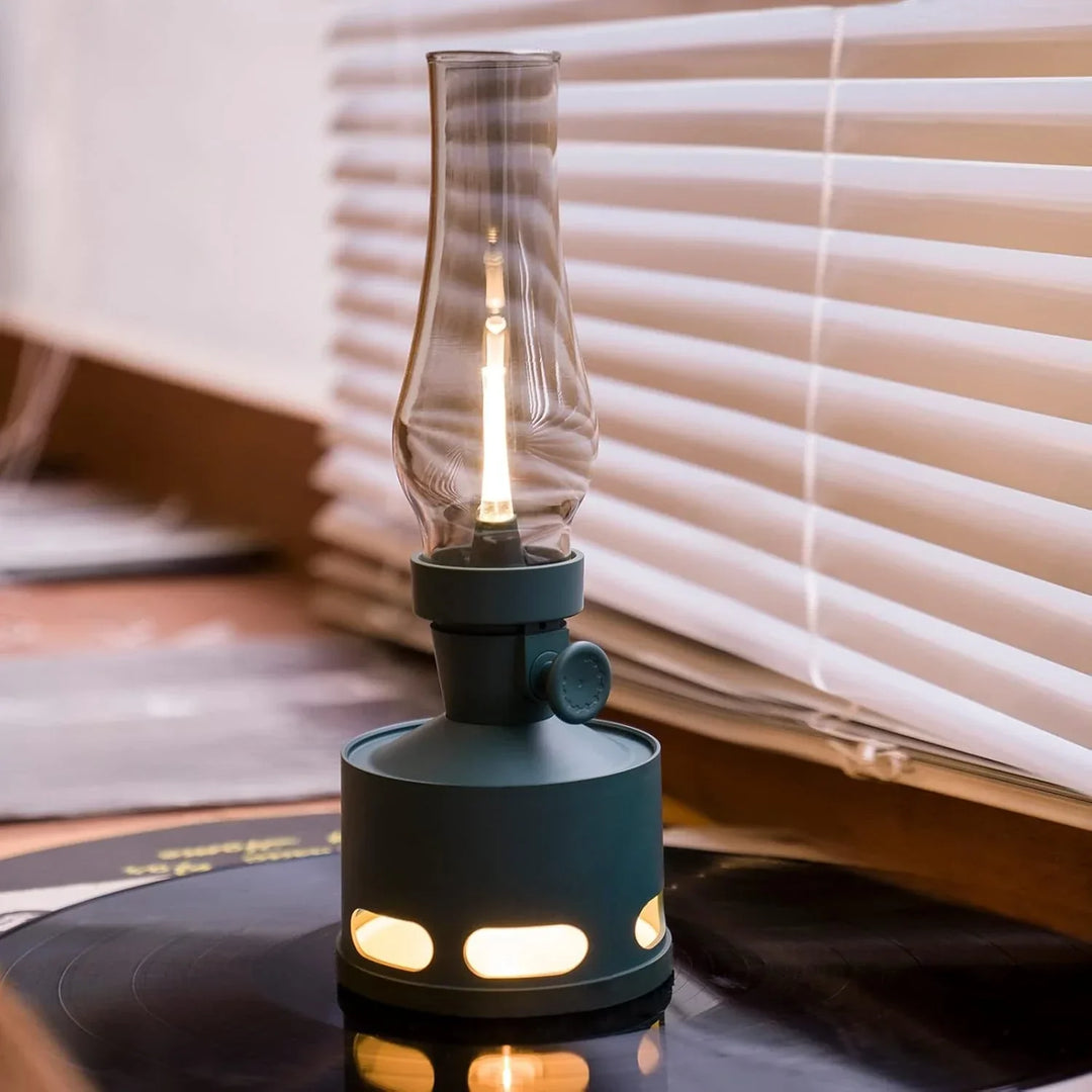 Rechargeable Vintage LED Lantern - LumaLantern-Green-The Livary
