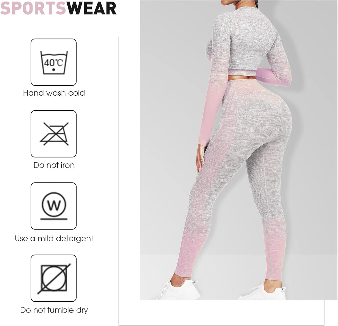 Comfortable Yoga Set - SparkFit-Long Sleeve Black-S-The Livary