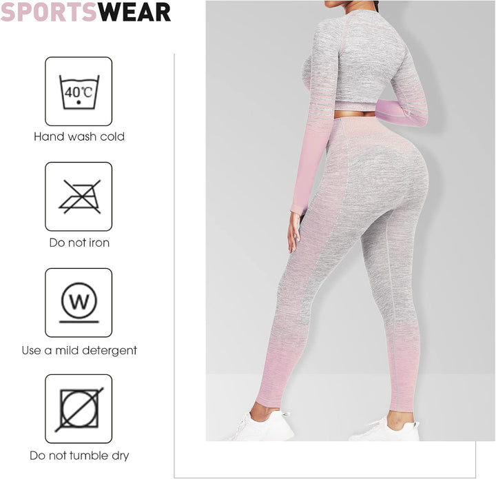 Comfortable Yoga Set - SparkFit-Long Sleeve Black-S-The Livary