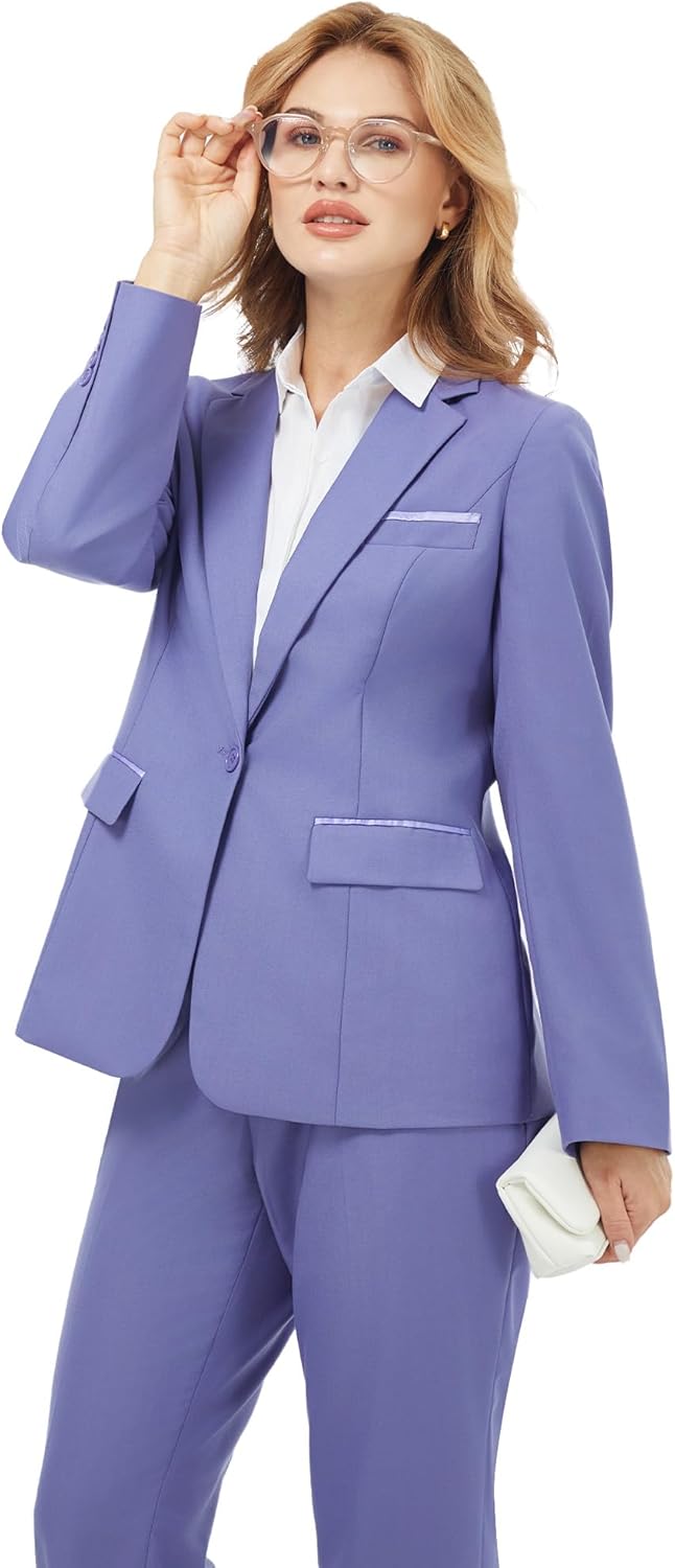 Blazer and Trousers Set - Verona-Light purple-XS-The Livary