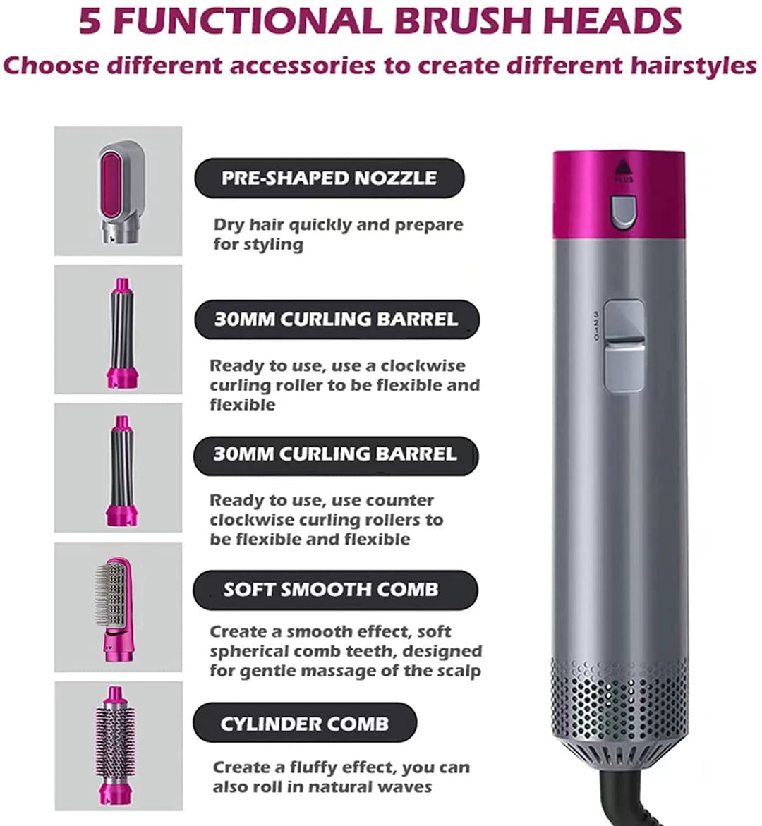 5-in-1 Warm Air Hair Dryer Brush – Aurevia-The Livary