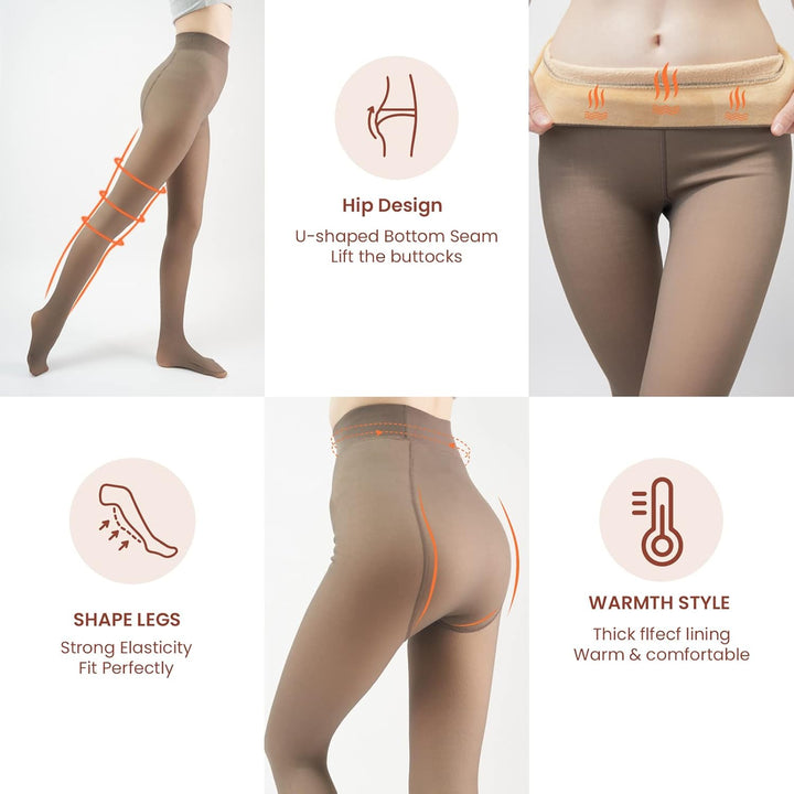 Fleece-lined Tights - Nova-Black-XS-The Livary