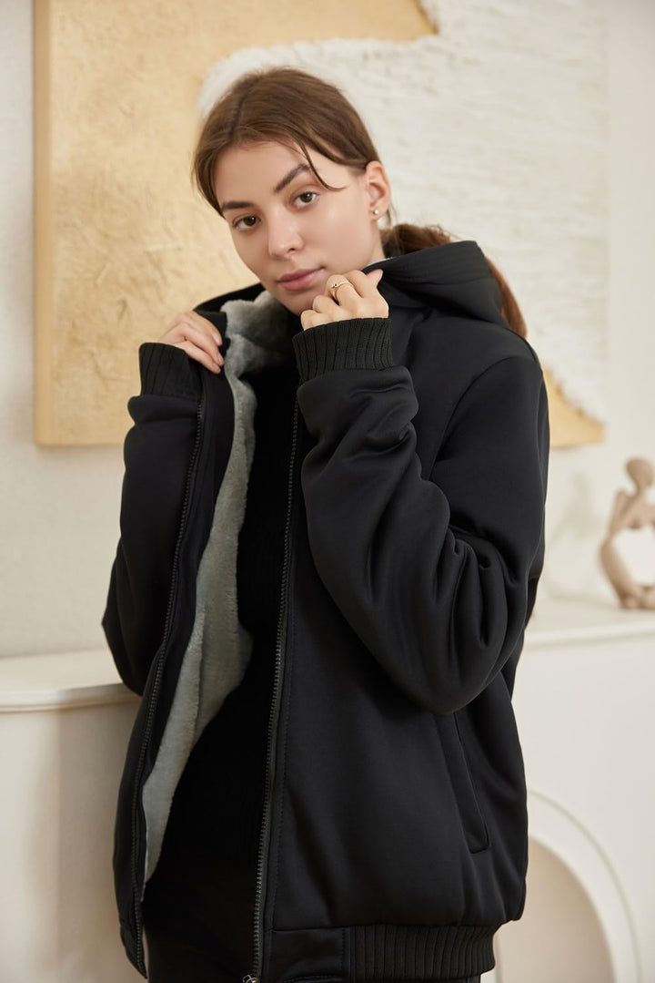 Comfortable Ladies Winter Fleece Vest - Gemma-Black-S-The Livary