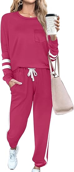Luxury 2-Piece Jogging Outfit - Lisa-Fuchsia-S-The Livary