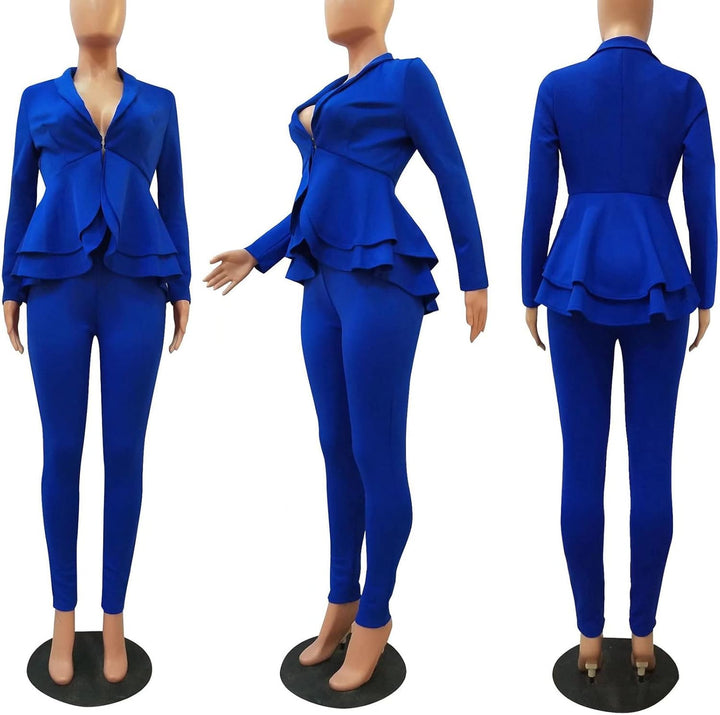 Blazer and Trousers Set - Faylinn-Blue-S-The Livary