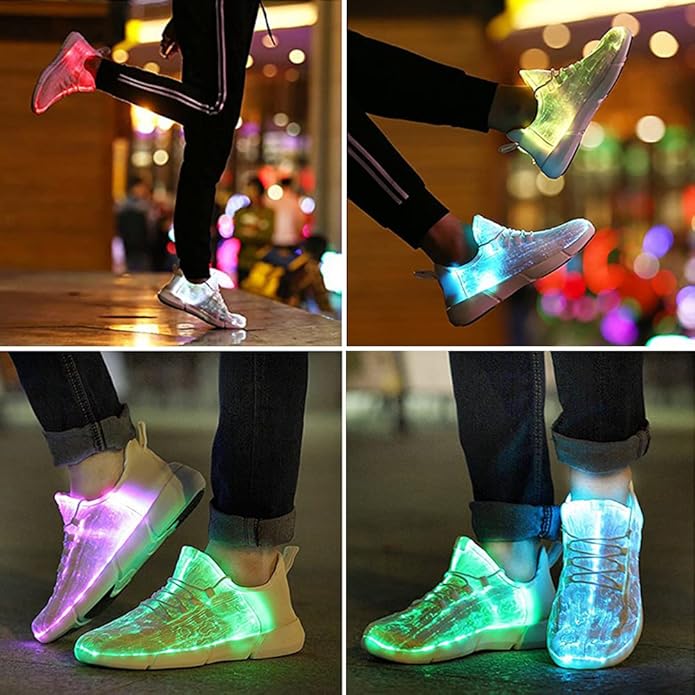 Flashing LED Fiber Optic Sneakers - Orion-2.5-The Livary