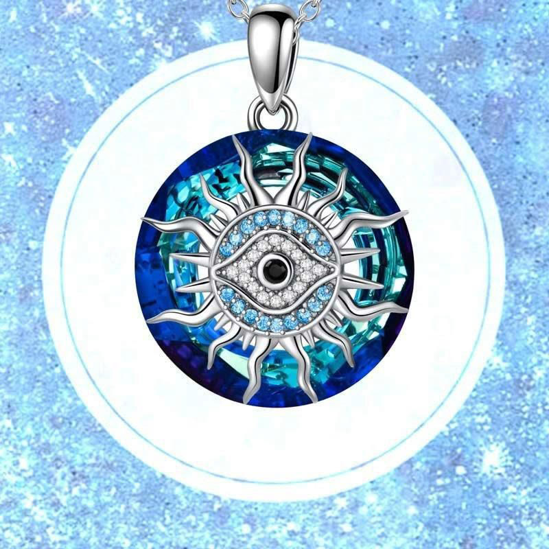 "You will always be protected" - Evil Eye Necklace-Evil eye#Sun-The Livary