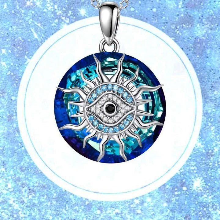 "You will always be protected" - Evil Eye Necklace-Evil eye#Sun-The Livary