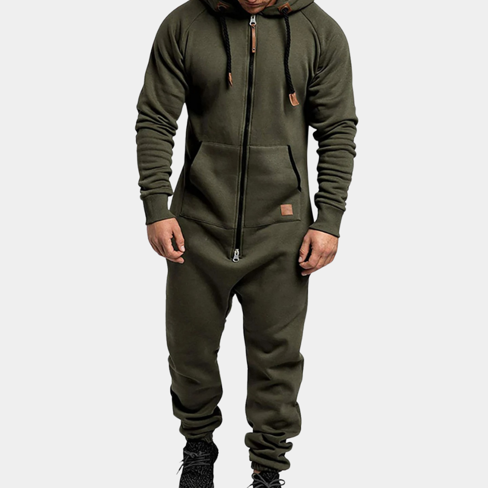 Warm Winter Jumpsuit for Men - Axel-Green-S-The Livary