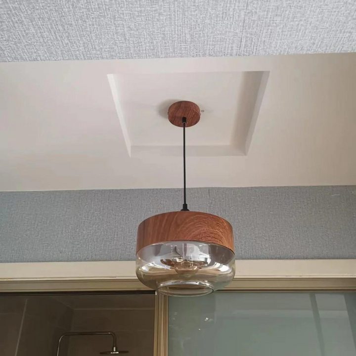 Stylish Scandinavian Wooden Ceiling Lamp - NordLuna-Type A-The Livary